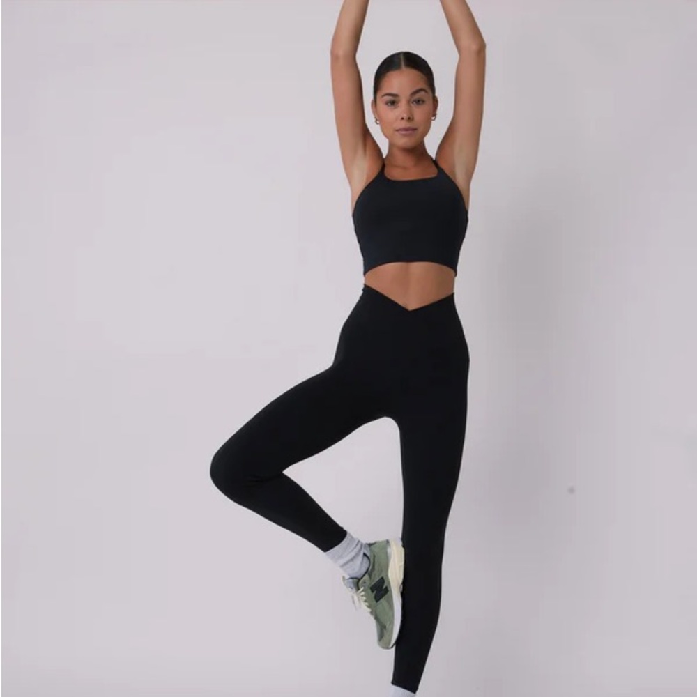 Adanola Ultimate Wrap Over Leggings - Black - L